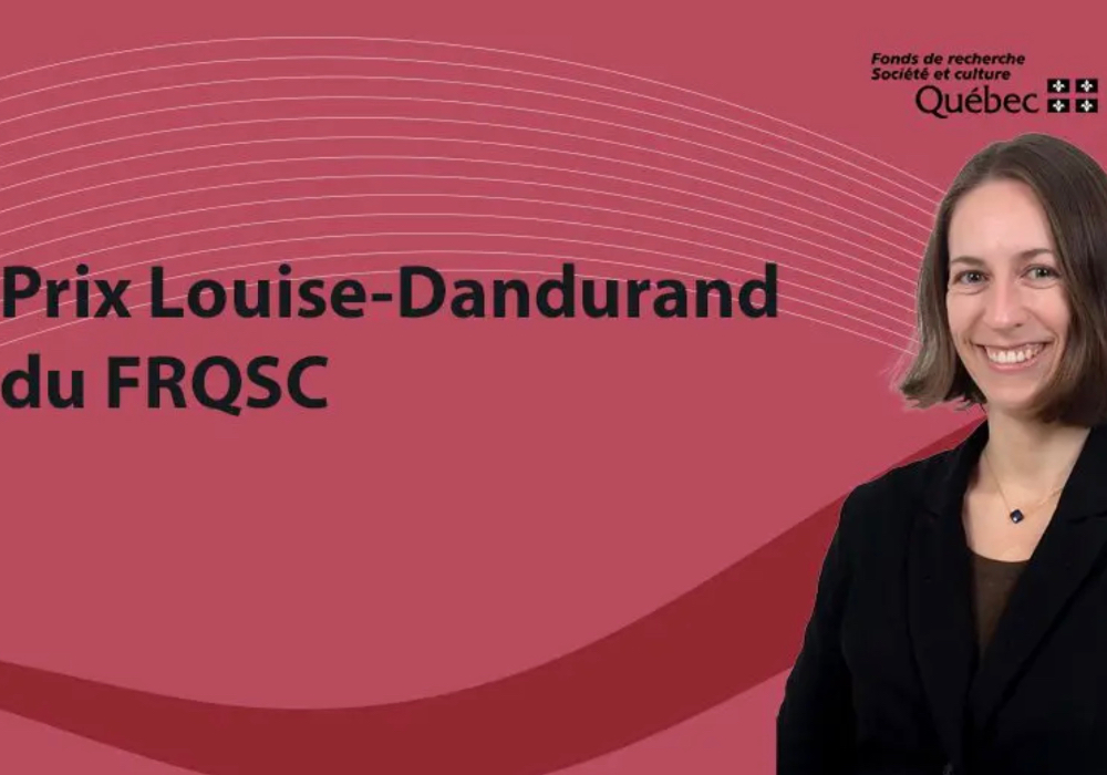 B&eacute;n&eacute;dicte Calvet&nbsp;re&ccedil;oit le prix&nbsp;Louise-Dandurand de Septembre 2023